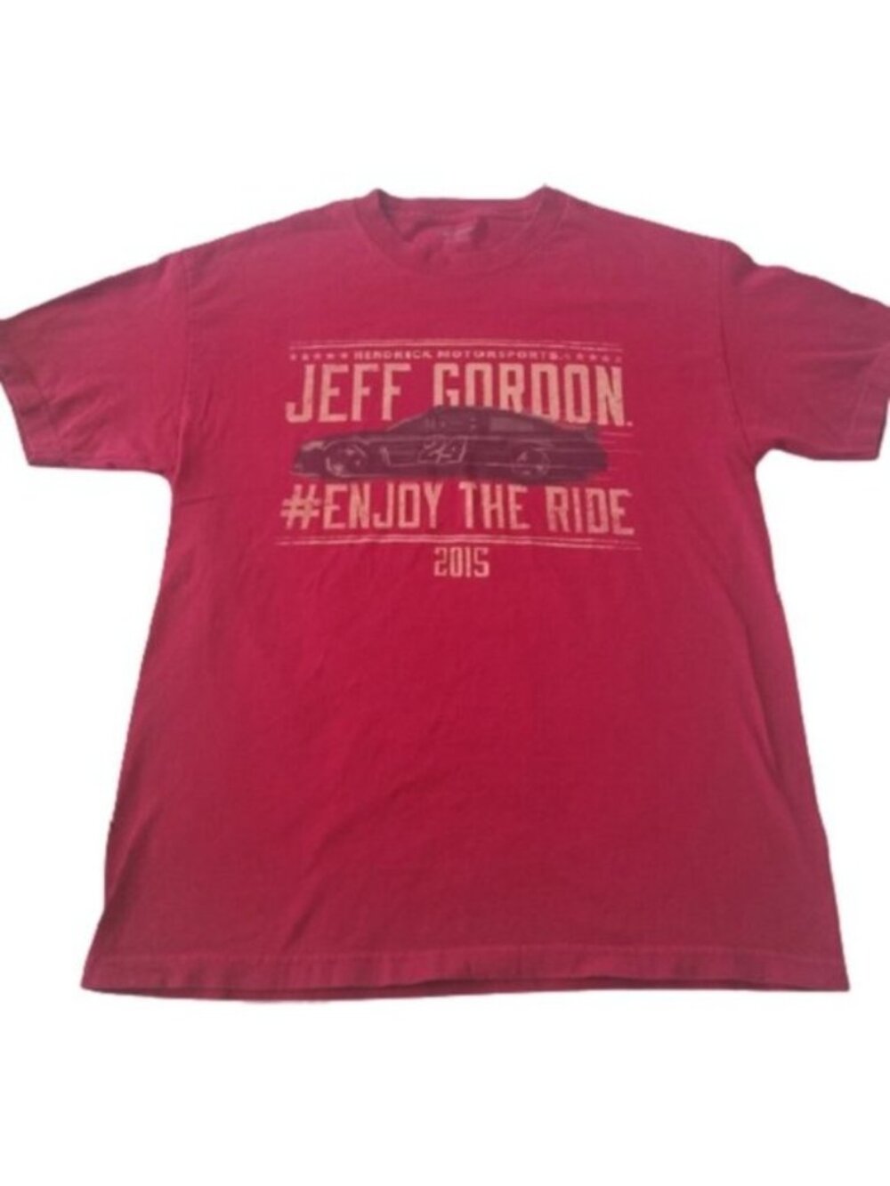 Men's Brick Red Hendrix Motorsports 24 Jeff Gordon Tee 2015, size Large